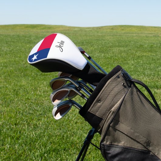 Texas Flag Monogram Golf Head Cover Headcover (In SItu)