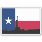 Texas Flag Oil Drig Rig Cutout Aufkleber (Vorderseite)