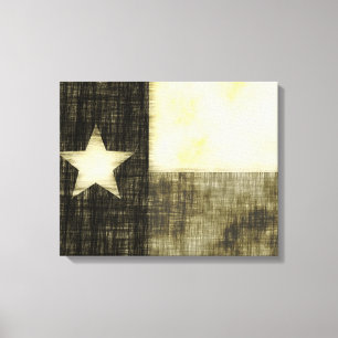 TEXAS FLAG OLD ZEICHNEND LEINWANDDRUCK