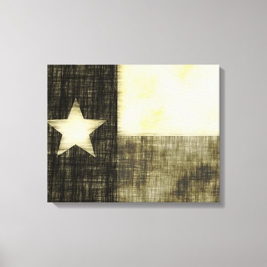 TEXAS FLAG OLD ZEICHNEND LEINWANDDRUCK (Vorderseite)