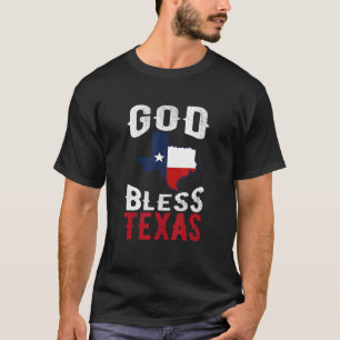 Texas Flag Patriotic Texan Prix Gott segne Texas T-Shirt
