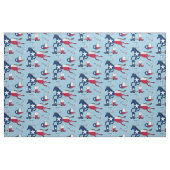 Texas Flag Pferde Hasen und Stiefel blau Stoff (Fat Quarter (45,7 x 55,9 cm))