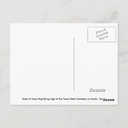 Texas Flag Postcard Postkarte (Rückseite)