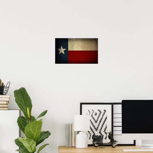 Texas Flag Poster (Heimbüro)