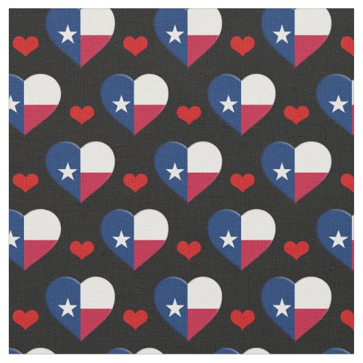 Texas Flag & Red Heart mode Fabric / USA Stoff (Nahaufnahme)