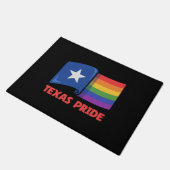 Texas Flag Regenbogen Design für stolze LGBT+ Texa Fußmatte (Schrägansicht)