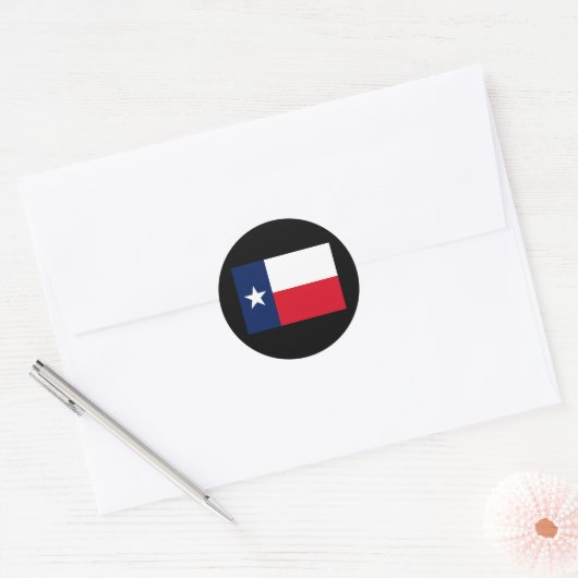 TEXAS FLAG RUNDER AUFKLEBER (Umschlag)