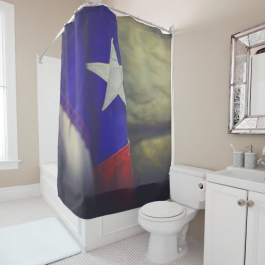 Texas Flag Rustic Lone Star Staat USA Duschvorhang (Beispiel)
