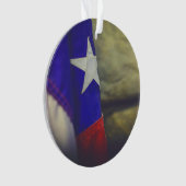Texas Flag Rustic Lone Star Staat USA Ornament (Vorderseite)