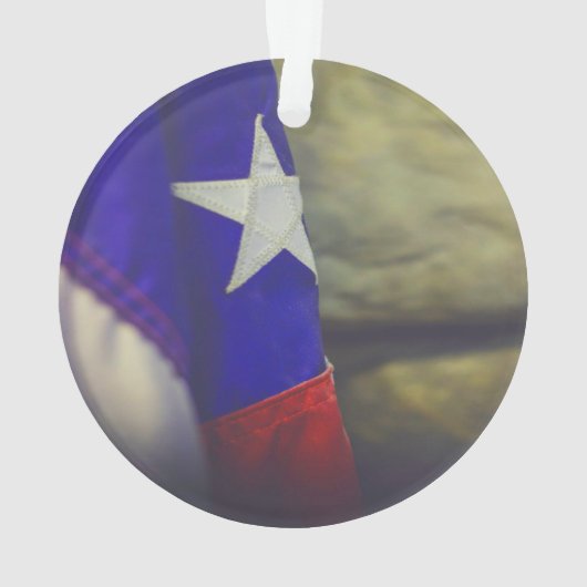 Texas Flag Rustic Lone Star Staat USA Ornament (Rückseite)