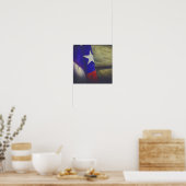 Texas Flag Rustic Lone Star Staat USA Poster (Küche)