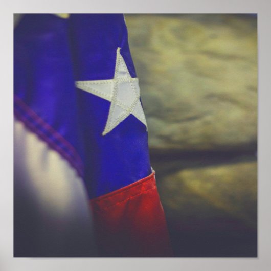 Texas Flag Rustic Lone Star Staat USA Poster (Vorne)