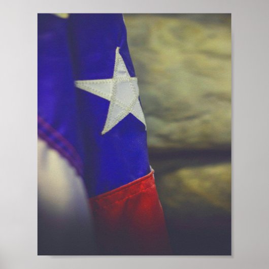 Texas Flag Rustic Lone Star Staat USA Poster (Vorne)
