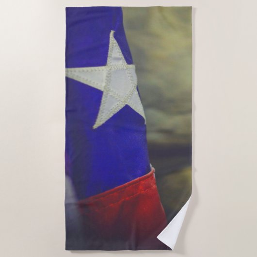 Texas Flag Rustic Lone Star Staat USA Strandtuch (Vorderseite)