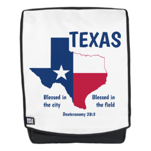 TEXAS FLAG Selig Staat Christliche Schrift Rucksack