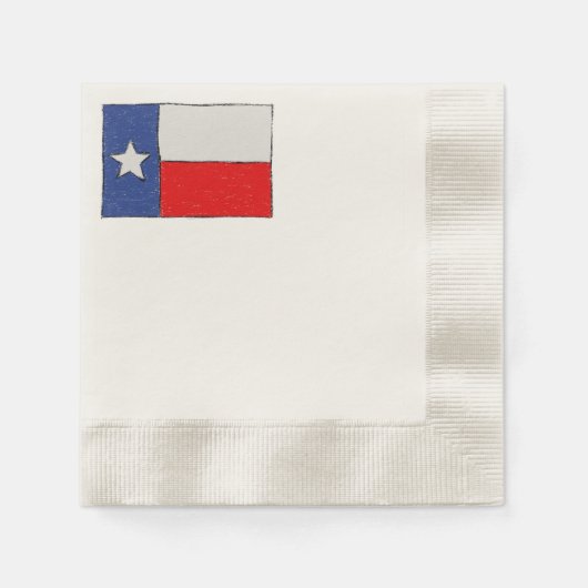 Texas Flag Sketch Serviette (Vorderseite)