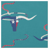 Texas Flag Steer Head Mit Seil auf lt Gewebe Stoff (Nahaufnahme)