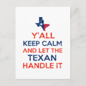 Texas Flag T-Shirts Postkarte (Vorderseite)