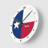 Texas Flag & Texas Mode /design USA Runde Wanduhr (Winkel)