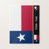 Texas Flag & Texas Staat USA/Amerika Puzzle (Vertikal)
