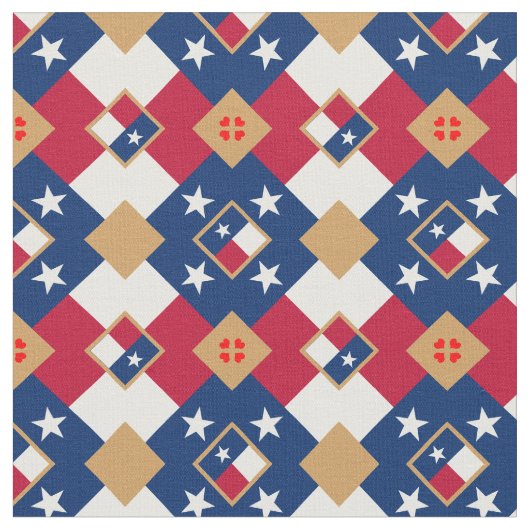 Texas Flag & Texas Trendy Fabric / mode USA Stoff (Nahaufnahme)