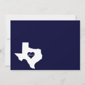Texas Flag Thema Hochzeit Einladung Rot Weiß Blau (Rückseite)