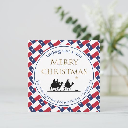 TEXAS FLAG Three Wise Men TEXAN Weihnachten (Stehend Vorderseite)