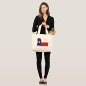 Texas-Flag-Tragetasche Jumbo Stoffbeutel (Vorderseite (Model))