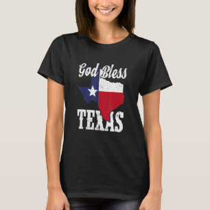 Texas Flag US Staat Patriotic Texan God Bless Texa T-Shirt