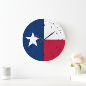 Texas-Flagge, amerikanische Staatsflagge Große Wanduhr (Zuhause)