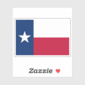 Texas-Flagge Aufkleber (Blatt)