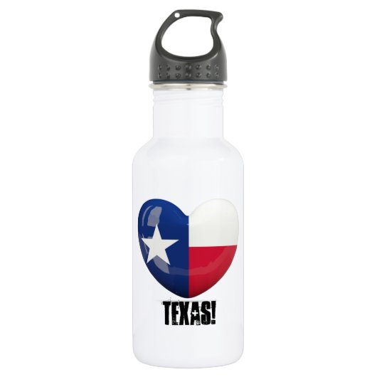 Texas-Flagge Ausschnitt Trinkflasche (Vorderseite)