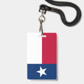 Texas-Flagge Ausweis (Vorderseite mit Lanyard)