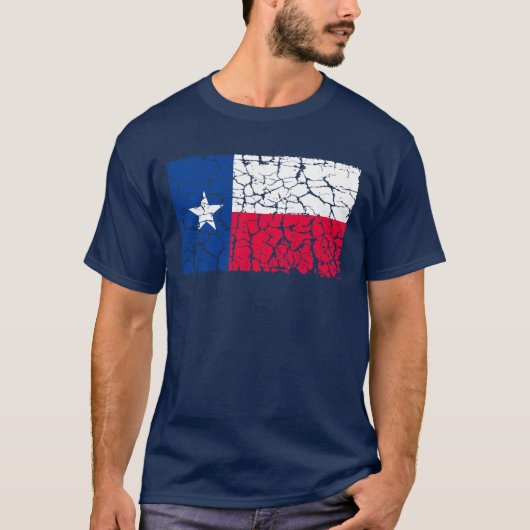 Texas-Flagge, beunruhigt T-Shirt (Vorderseite)