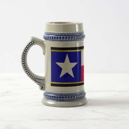 Texas-Flagge Bierglas (Links)