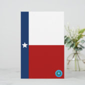 Texas-Flagge Briefpapier (Stehend Vorderseite)