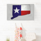 Texas-Flagge Connecticut-Konturfahne Banner (Insitu)