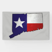 Texas-Flagge Connecticut-Konturfahne Banner (Horizontal)