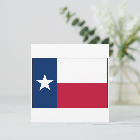Texas-Flagge Einladung (Stehend Vorderseite)