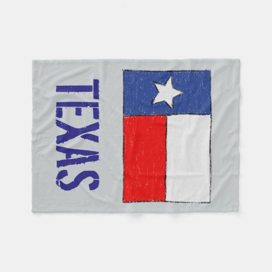 Texas-Flagge Fleecedecke (Vorderseite (Horizontal))