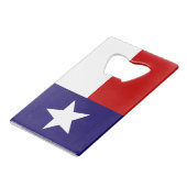 Texas-Flagge Geldbeutel Flaschenöffner (Rückseite Schrägansicht)