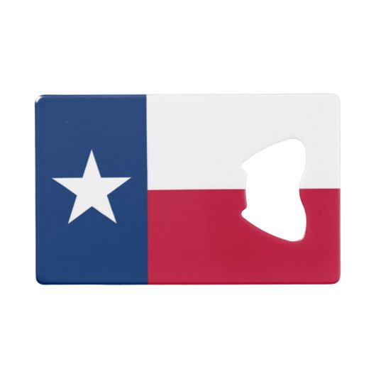 Texas-Flagge Geldkarten Flaschenöffner (Vorderseite (Horizontal))