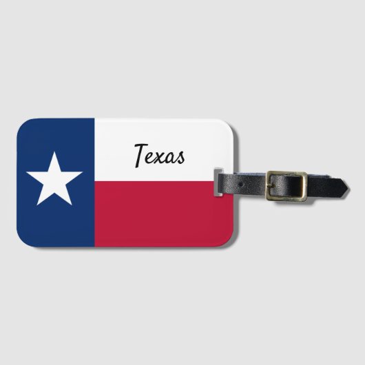 Texas-Flagge Gepäckanhänger (Vorderseite (Horizontal))