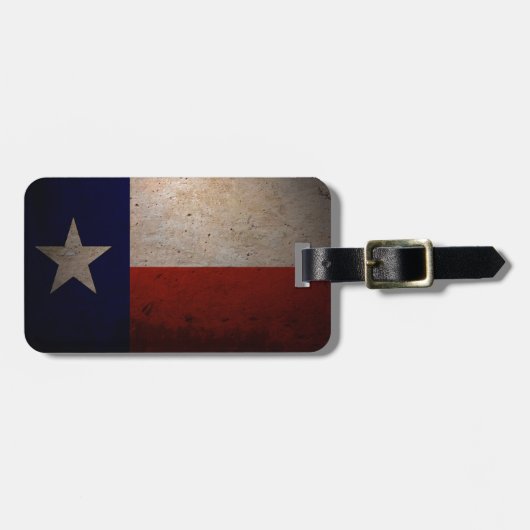 Texas-Flagge Gepäckanhänger (Vorderseite horizontal)