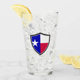 Texas-Flagge Glas