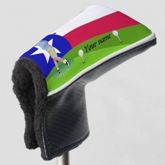 Texas-Flagge Golf Headcover (3/4 Vorderseite)