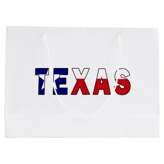 Texas-Flagge Große Geschenktüte (Rückseite)