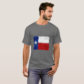 Texas-Flagge - grundlegender dunkler T - Shirt (Vorne ganz)