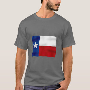 Texas-Flagge - grundlegender dunkler T - Shirt