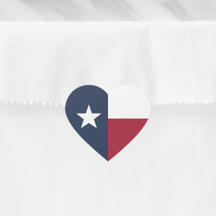 Texas-Flagge Herz-Aufkleber